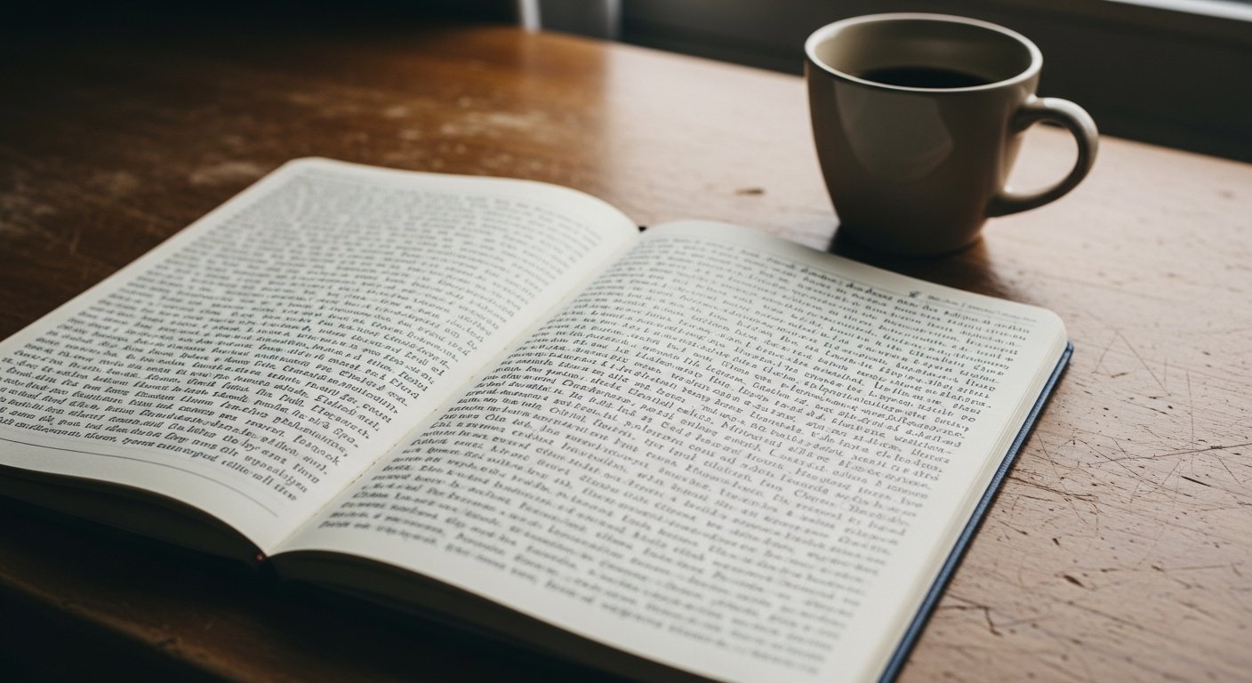 Écriture manuscrite dans un carnet posé sur une table