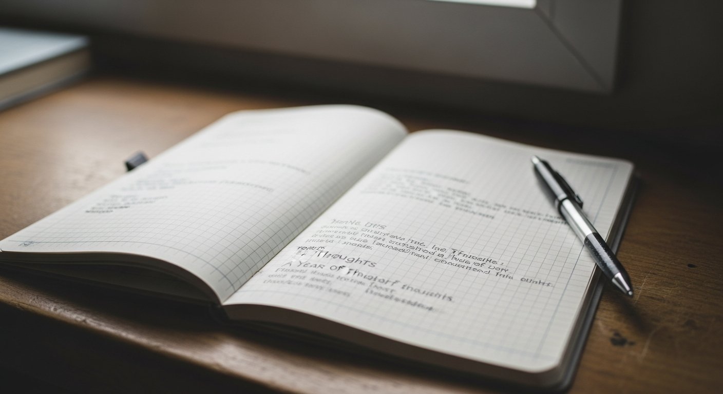 Carnet Stalogy 365 Days noir ouvert avec stylo-plume